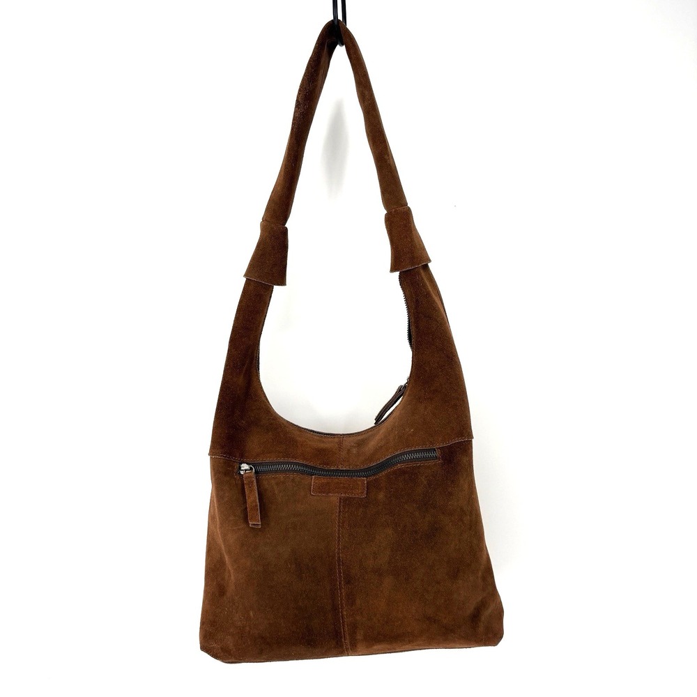 HARBOUR 2ND Slouchy Green Suede Leather Shoulder Bag Boho Chic MADE IN INDIA